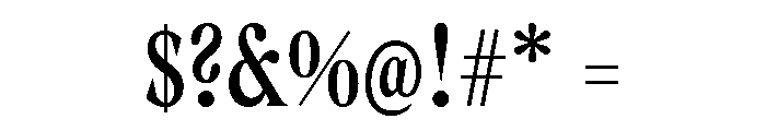 Gza RegularCompressed Font OTHER CHARS