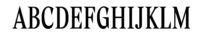Gza RegularCompressed Font UPPERCASE