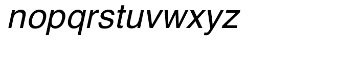 H Central Oblique Font LOWERCASE
