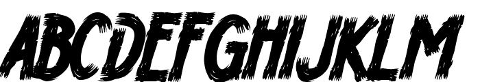 H74 Wizard Tit Italic Font LOWERCASE