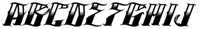 H74 Cadaver Ink Italic Font LOWERCASE