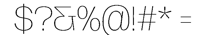 Hagrid Thin Font OTHER CHARS