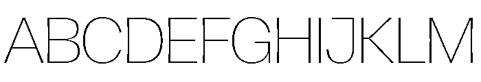 Hagrid Thin Font UPPERCASE