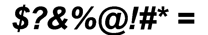 Halyard Variable Bold Italic Font OTHER CHARS