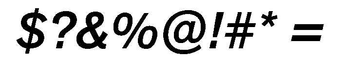 Halyard Variable Medium Italic Font OTHER CHARS