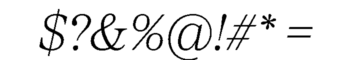 Hardcover Variable Extra Light Italic Font OTHER CHARS