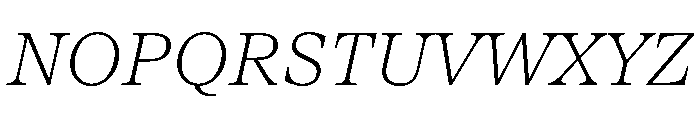 Hardcover Variable Extra Light Italic Font UPPERCASE