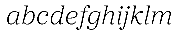 Hardcover Variable Extra Light Italic FONT