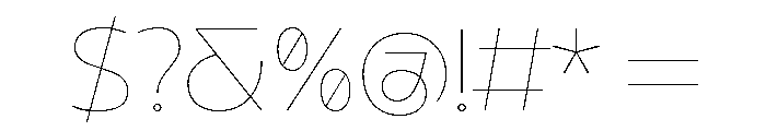 Harpagan Thin Font OTHER CHARS