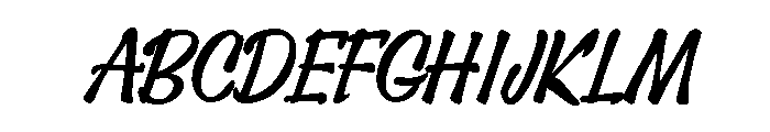 Hauser Script Bold Font UPPERCASE