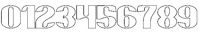 HAPPY DAY-Hollow Font OTHER CHARS