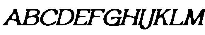 Habarac Pro Oblique Organic Font UPPERCASE