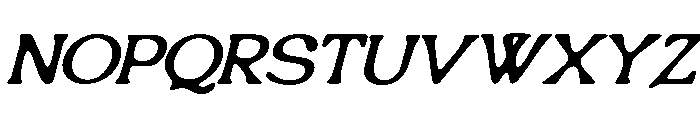 Habarac Pro Oblique Organic Font UPPERCASE
