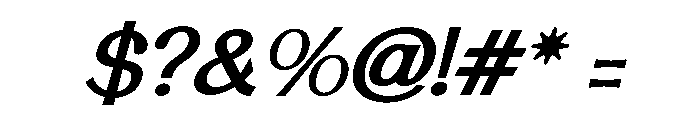 Habarac Pro Oblique Font OTHER CHARS