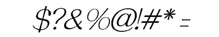 Habarac Pro Thin Oblique Font OTHER CHARS