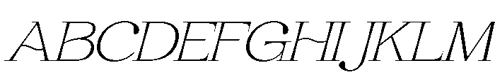 Habarac Pro Thin Oblique Font UPPERCASE