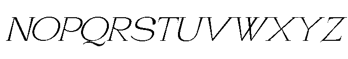 Habarac Pro Thin Oblique Font UPPERCASE