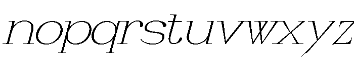 Habarac Pro Thin Oblique Font LOWERCASE