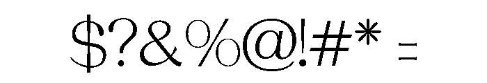 Habarac Pro Thin Font OTHER CHARS