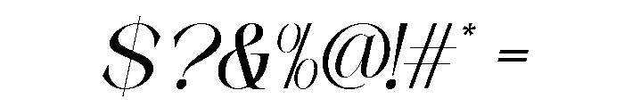 Haggia Italic Font OTHER CHARS