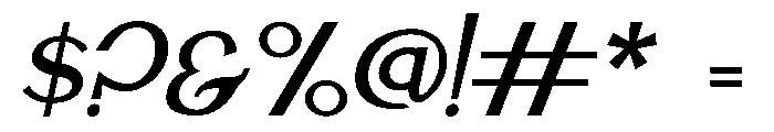 Hagia Italic Font OTHER CHARS