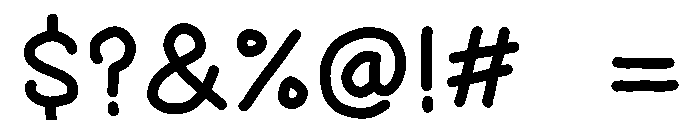 Hair Strong Font OTHER CHARS