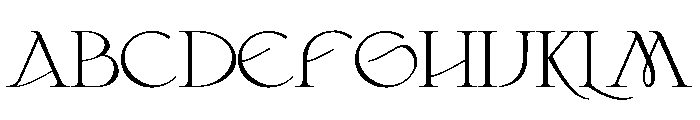 Hairline Cartouche Regular Font UPPERCASE