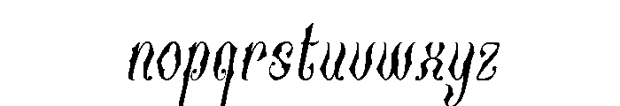 Hakorida Italic Font LOWERCASE