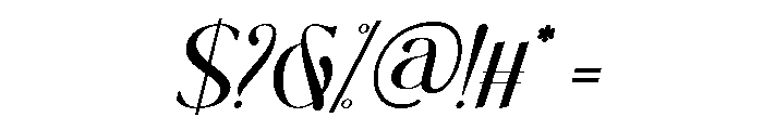 HalfLoveItalic-Regular Font OTHER CHARS