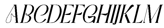 HalfLoveItalic-Regular Font UPPERCASE