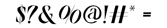 Halind Italic Font OTHER CHARS