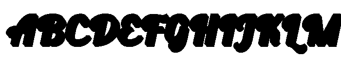 Halisun Extrude Slant Regular Font UPPERCASE