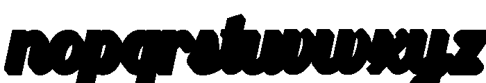 Halisun Extrude Slant Regular Font LOWERCASE