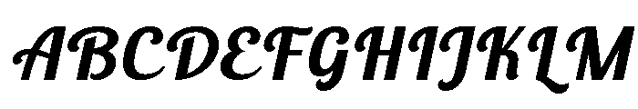 Halisun Slant Regular Font UPPERCASE