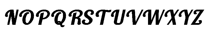 Halisun Slant Regular Font UPPERCASE