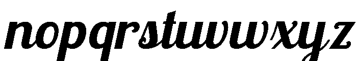 Halisun Slant Regular Font LOWERCASE