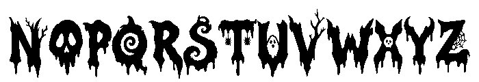 Hallo Ghost Horror Font UPPERCASE