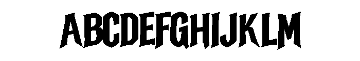 Hallo Horror Display Font UPPERCASE
