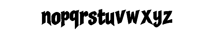 Hallo Horror Display Font LOWERCASE
