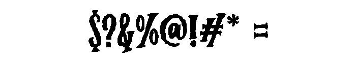 Hallow Zombies Regular Font OTHER CHARS