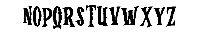 Hallow Zombies Regular Font LOWERCASE