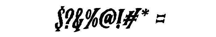 Hallow Zombies Slant Regular Font OTHER CHARS