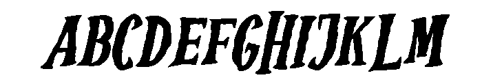 Hallow Zombies Slant Regular Font UPPERCASE