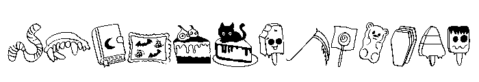 Halloween Alphabet Font LOWERCASE