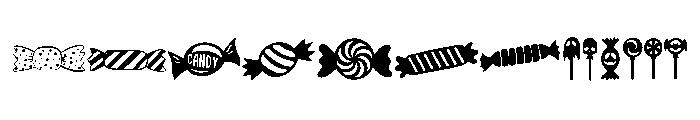 Halloween Candy Set Font UPPERCASE