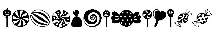 Halloween Candy Set Font UPPERCASE