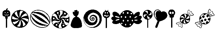 Halloween Candy Set Font LOWERCASE