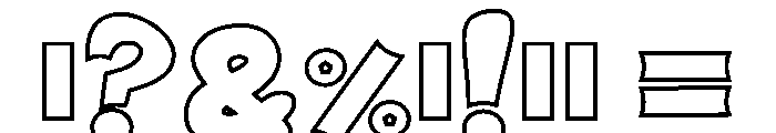 Halloween Dark Outline Regular Font OTHER CHARS