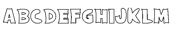 Halloween Dark Outline Regular Font UPPERCASE