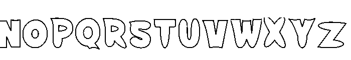 Halloween Dark Outline Regular Font LOWERCASE